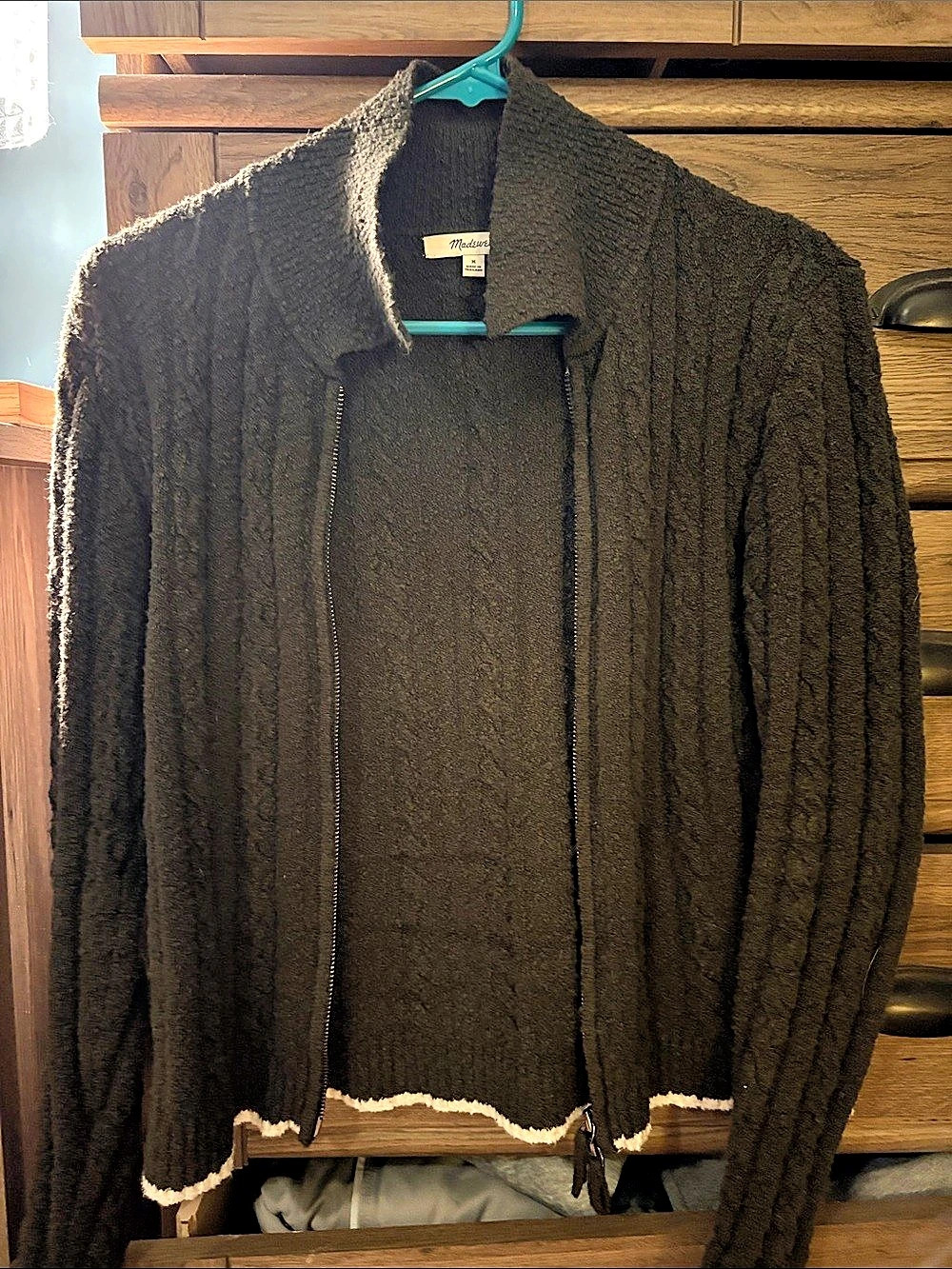 Madewell Cable-Knit Zip Cardigan